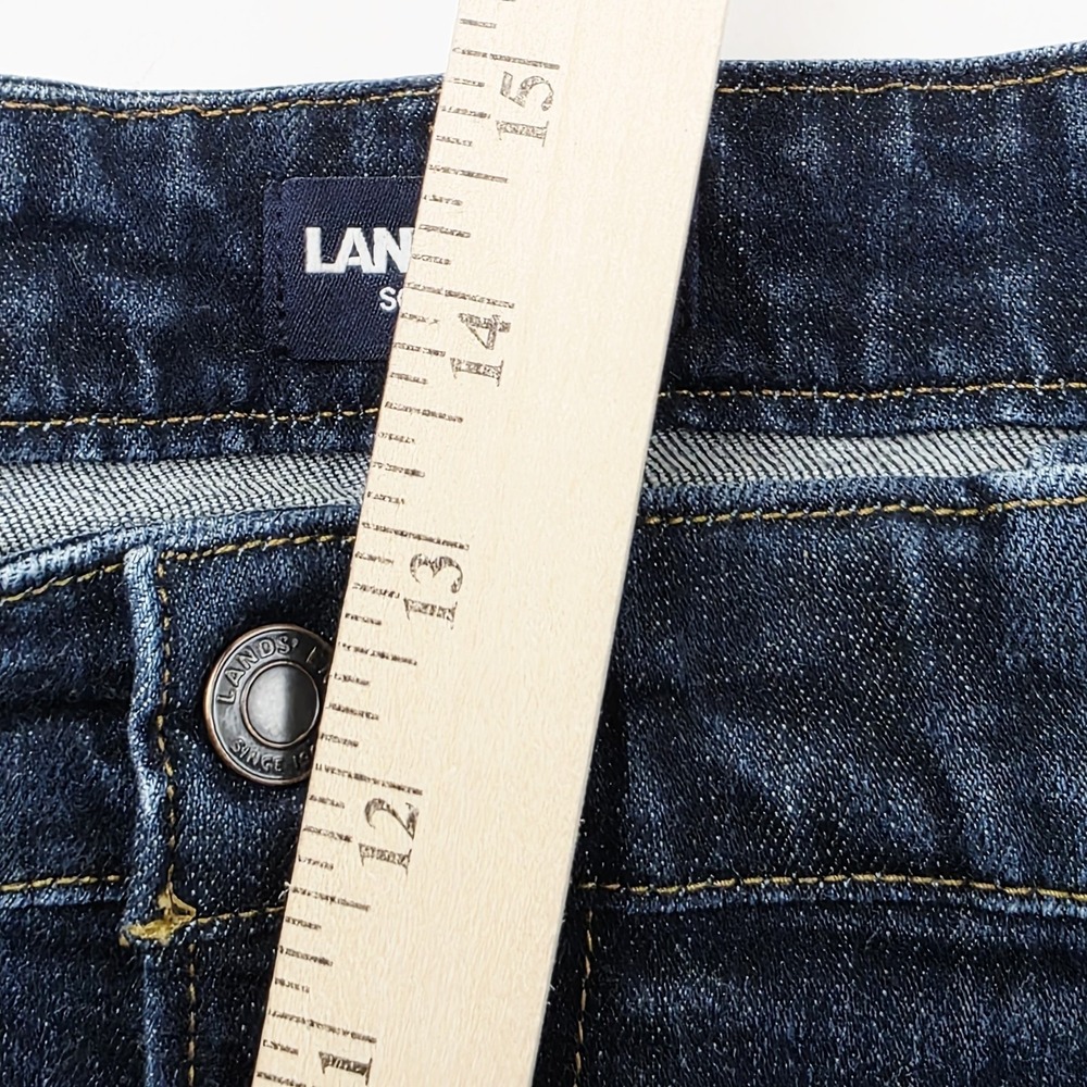 Lands' End Jeans Men's 46x29‎ Blue Square Rigger Traditional Fit Stretch Denim - Picture 11 of 12